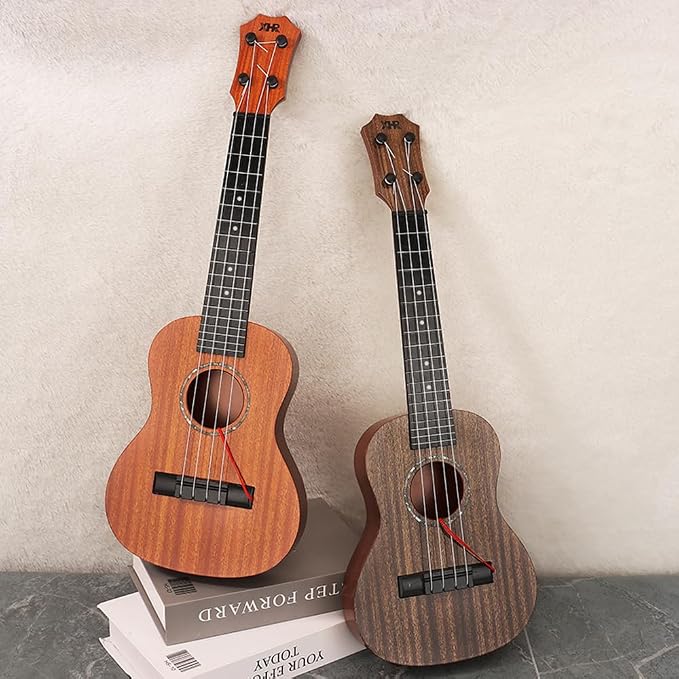 Raimy Kids Ukulele Guitar - 21inch 4 Strings Guitar Children Musical Instruments Educational Toys with Picks for Toddler Kids Boys Girls Beginner (Brown)