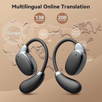 Instant Voice Translator Ear Buds, 3-in-1 Traductor de Voz with Real-Time Translation for 138 Languages, Bluetooth Translation Earbuds, 8 Offline Language Packs,Ideal Accessories for Travel, Business
