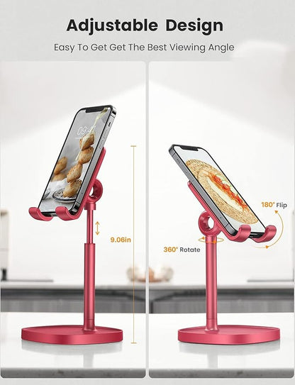 LISEN Cell Phone Stand Phone Holder for Desk, Gaming for Nintendo Switch | Office Desk Accessories for Women, iPhone Stand, Gadgets for Men Gifts, Office Decor, OtterBox Case, Switch, iPad, 4-10 in