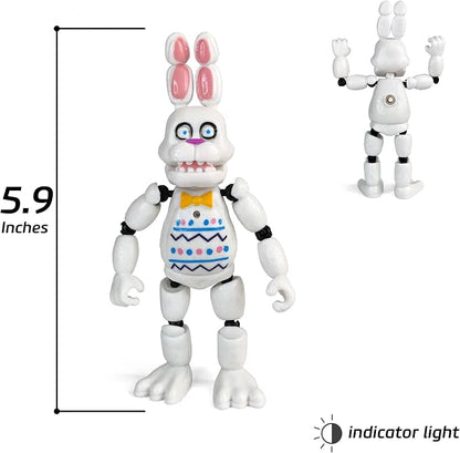 Toysvill Inspired by Five Nights at Freddys | Chocolate Collection | Freddy's Action Figures Toys (FNAF) Set of 6 pcs [Rockstar & Chocolate Freddy, Bonnie, Chica, Easter, Freddy Frostbear]