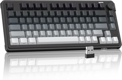 MageGee Wireless Gaming Keyboard 81 Keys RGB Backlit Tri-Mode Bluetooth 2.4G USB-C Rechargeable Mechanical Feel Keyboard 4000mAh Battery Knob Control 26-Key Anti-Ghosting for PC Mac Windows – GK950