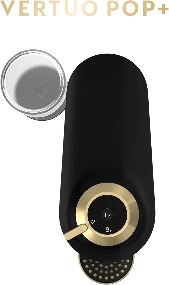 Nespresso Vertuo Pop+ Coffee and Espresso Maker by Breville, Matte Black Gold