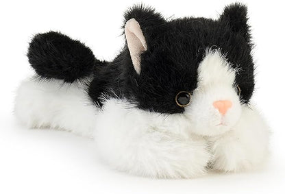 PEACH CAT Cat Stuffed Animal Cute Plushies Small Plush Toys Gifts for Kids Black and White