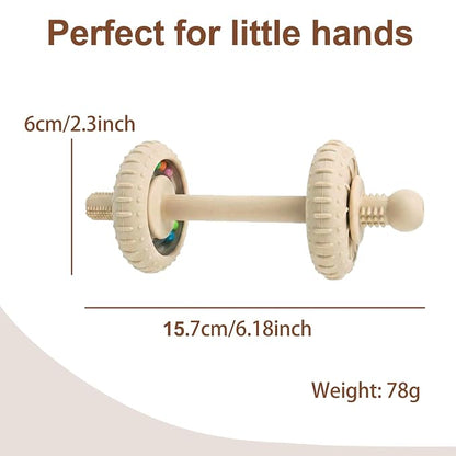 Baby Teething Toys Baby Rattle Teething Straw 3-in-1 Barbell-Shaped, Made from Silicone, Built-in Toothbrush Head and Nipple Shape, Bpa-Free, Phthalate Free, Professionally Certified