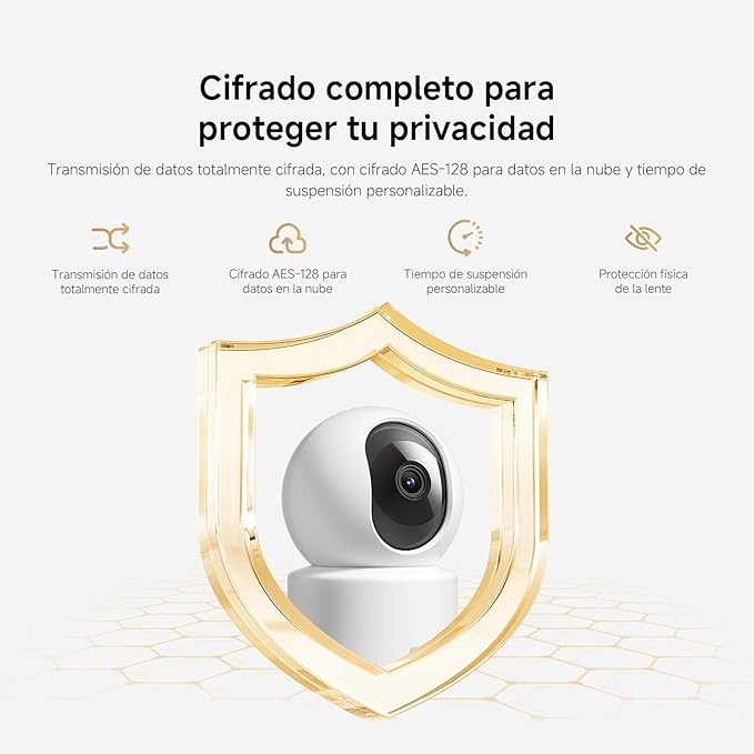 XIAOMI Smart Camera C201, 1080p Indoor Security Camera with Physical Lens Shielding, 360° Panoramic View, AI Human & Pet Detection, Full-Color Night Vision, Wi-Fi 6, Works with Google Assistant, 1pack