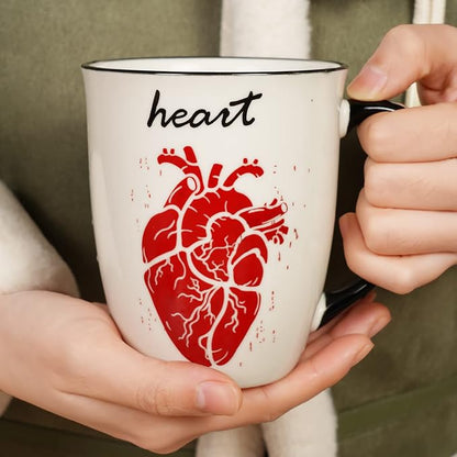 Ceramic Color Changing Mug Birthday Gifts for Men Women Heat Changing Coffee Mug Cup with Heart 16 oz