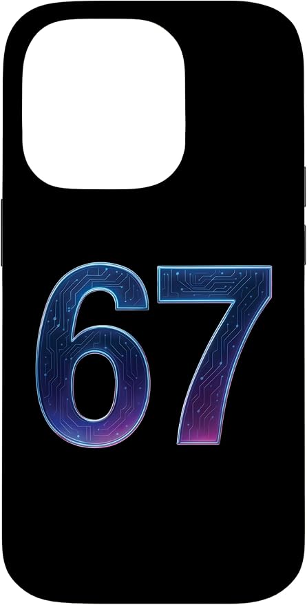 67 Meme Ai Quantum Number 67th Six Seven Tech Digital Future Case for iPhone 14 Pro