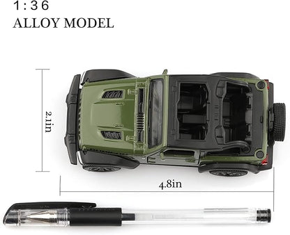 TOKAXI 1/36 Scale Jeep Wrangler Rubicon Diecast Car Models,Pull Back Vehicles Toy Cars,Cars Gifts for Boys Girls