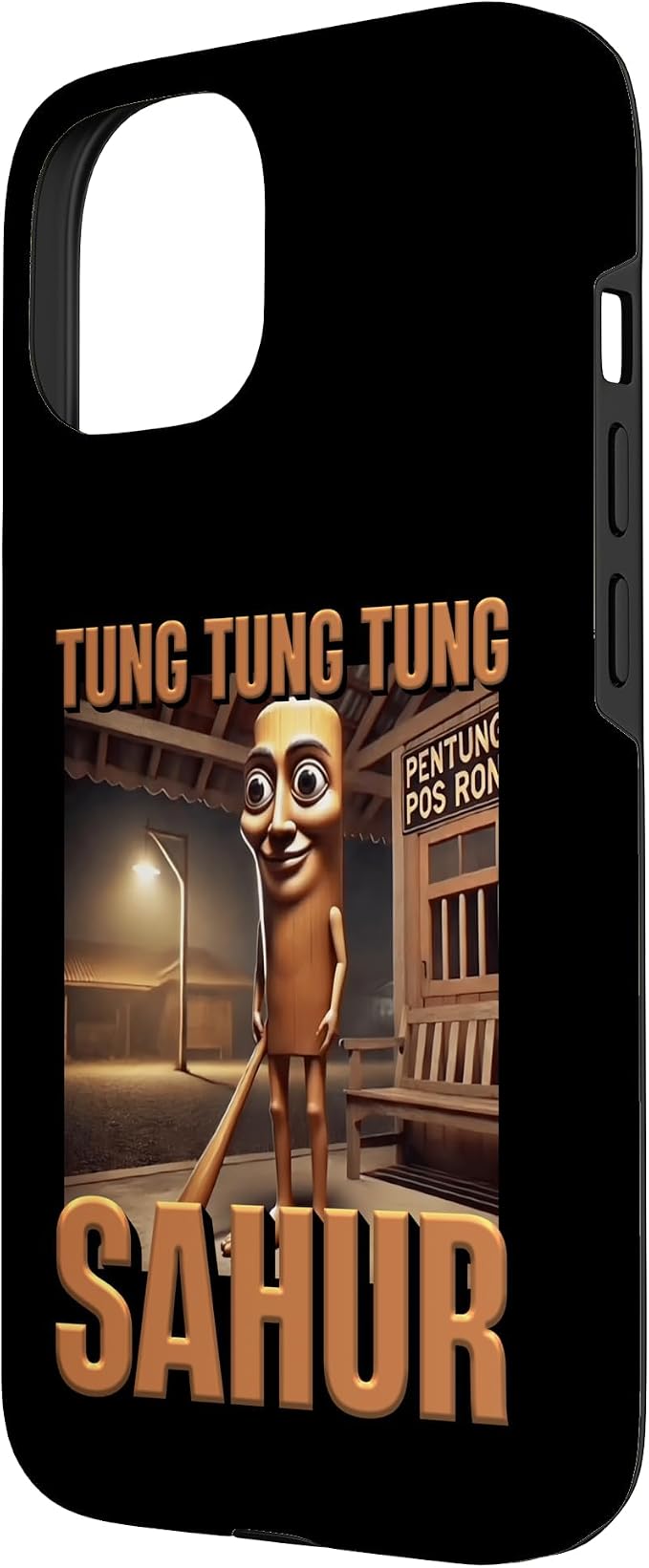 Internet Hilarious Meme AI Character Tung Tung Tung Sahur Case for iPhone 15