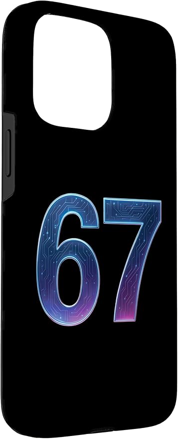 67 Meme Ai Quantum Number 67th Six Seven Tech Digital Future Case for iPhone 15 Pro Max