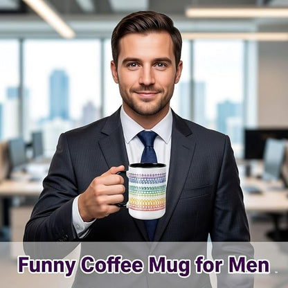 Funny Coffee Mugs for Women Men,15oz Hidden Message Ceramic Cup | Secret Message Mug,Novelty Birthday Gag Gifts for Friends,Family,Office Prank Gag Gift for Coworkers,Fun White Elephant Gifts