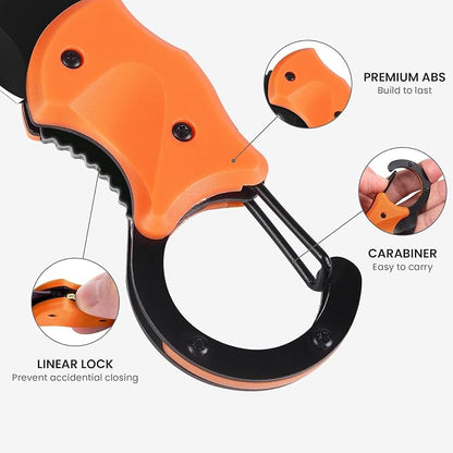 FUNBRO Small Pocket Knife for Men, Mini Edc Knives | Cool Folding Knife Box Cutter with 1.34inch Sharp Blade, Great Gift for Men (orange)