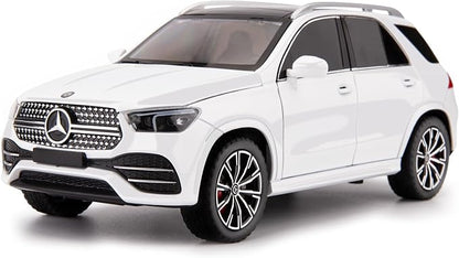 WAKAKAC Compatible for 1/24 Alloy Die-cast GLE 350 Toy Car with Sound and Light Pull Back Collection Model Car for Kids Gift （White）
