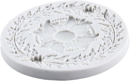 Baroque Style Polymer Clay Mold Baroque Relief Flower Silicone Molds Embossed Flower Mold for DIY Craft Epoxy Resin Casting Polymer Clay Tools Crafts Air Dry Jewelry Making