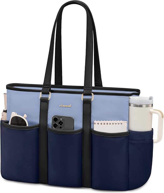 LOVEVOOK Laptop Tote Bag for Women Work, 15.6 Inch Laptop Bag for Women, Professional Computer Purse Large Handbag With Multi Pockets