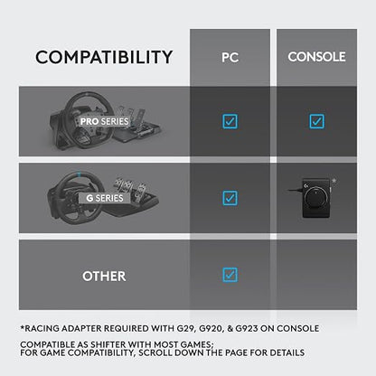 Logitech G RS Sim Racing Shifter & Handbrake (With Mode Switching) | Easy mode switching, height-adjustable handle, for RS & PRO Series, compatible with PlayStation, Xbox, & PC sim racing units