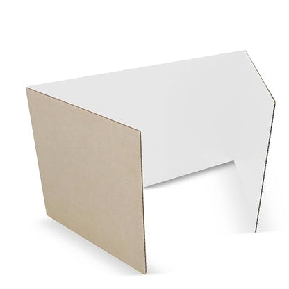 Flipside Products Flipside Corrugated Privacy Shield, White, 18" x 48", Pack of 24