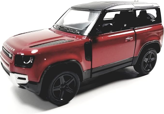 KiNSMART - Land Rover Defender 90 1:36 Scale 5" Die Cast Metal Model Toy SUV (-SetOf4)