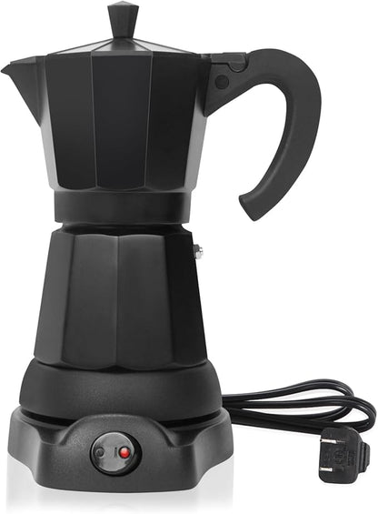 LAOION 6 Cup Electric Moka Pot, 300ml Portable Espresso Maker | Cafeteras Electricas Modernas with Detachable Base and Overheat Protection, Coffee Machine Gift for Home or Travel