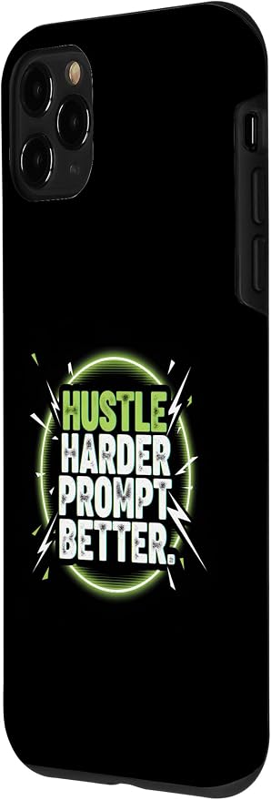 Hustle Harder Prompt Better AI Artificial Intelligence Case for iPhone 11 Pro