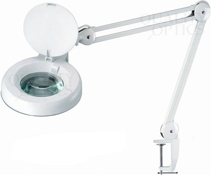 Quality Optics® Professional Series Illuminated Workstation Swing Arm Magnifier White 3LED Diopter