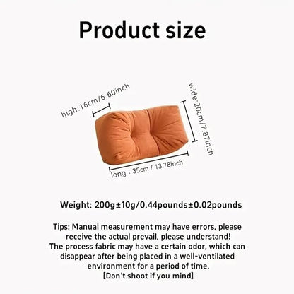 Back Pillow for Chair, Lumbar Support Pillow for Office Chair Lower Back Pain Relief Soft Cushion Car Bed Couch Sitting High Elasticity (Orange, 35cm*16cm*20cm)