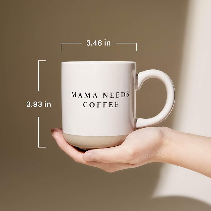 Sweet Water Decor Dog Mom Stoneware Coffee Mugs - 14Oz Cute Coffee Mugs for Hot and Cold Drinks - Dishwasher and Microwave Safe - Mothers Day Gift - Ideal for Tea and Espresso