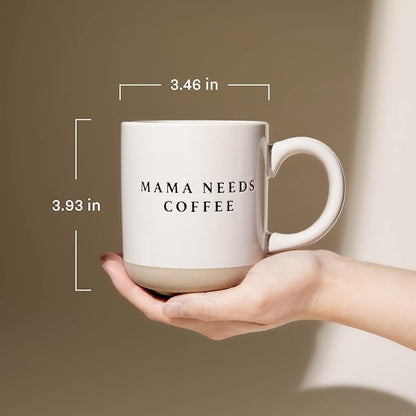 Sweet Water Decor Dog Mom Stoneware Coffee Mugs - 14Oz Cute Coffee Mugs for Hot and Cold Drinks - Dishwasher and Microwave Safe - Mothers Day Gift - Ideal for Tea and Espresso