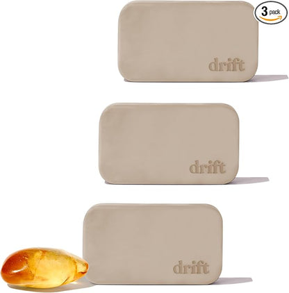 Drift Car Air Freshener - The Original Stone Air Freshener - Car Odor Eliminator - Long Lasting Scent - Metal Clip - Essential Oils - Clean Ingredients - Amber Scent 3 Pack Refill - NO CLIP INCLUDED