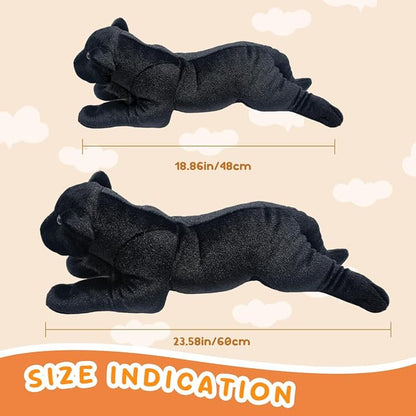 Black Panther Stuffed Animal 23.6" Jaguar Stuffed Animal Cute Black Panther Plush Realistic Jungle Stuffed Panther Toy Pillow Soft Plush Toy Birthday Graduation Gifts for Kids Boys