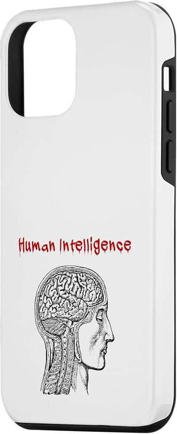 Human Intelligence (Anti Ai Statement & Head Graphic) Case for iPhone 12 mini