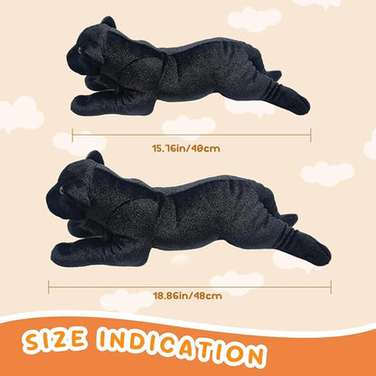 Black Panther Stuffed Animal 15" Jaguar Stuffed Animal Cute Black Panther Plush Pillow Realistic Jungle Panther Stuffed Toy Birthday Graduation Gifts for Kids Girls Boys