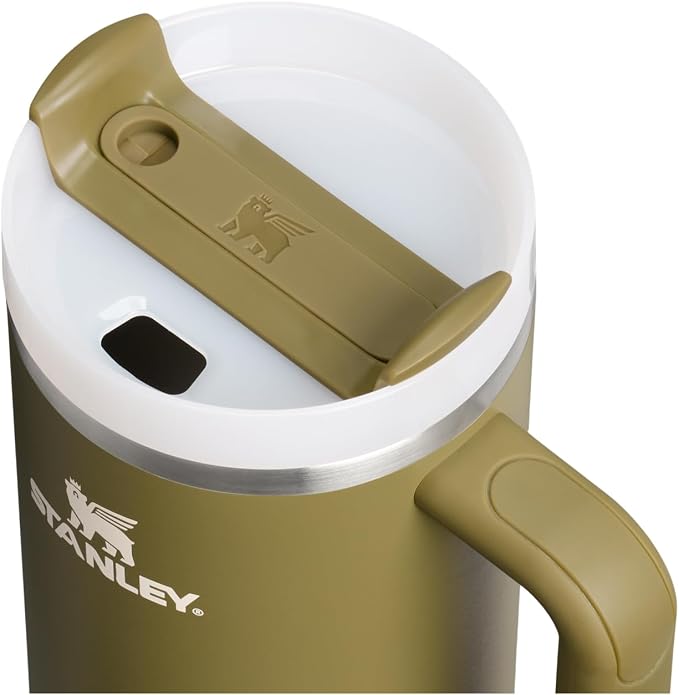 STANLEY Quencher H2.0 Flow State Tumbler, 40 oz, Thyme | Handle and Straw | 3-Position Lid | Cup Holder Compatible for Travel | Insulated Stainless Steel Cup | BPA-Free
