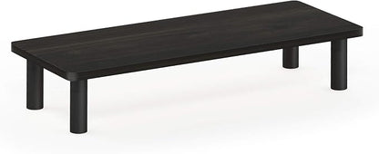 Furinno Turn-N-Tube Monitor Stand Riser, 23.6"W Rectangle Monitor Riser, Laptop Stand for Desk, Office Desk Accessories, Desk Organizers and Accessories, Toolless Assembly, Espresso