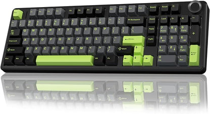 AULA F99 Pro Wireless Mechanical Keyboard with Knob,Creamy Sound,Tri-Mode BT5.0/USB-C/2.4GHz Hot Swappable Keyboard,Gasket Structure,RGB Backlit Computer Gaming Keyboards