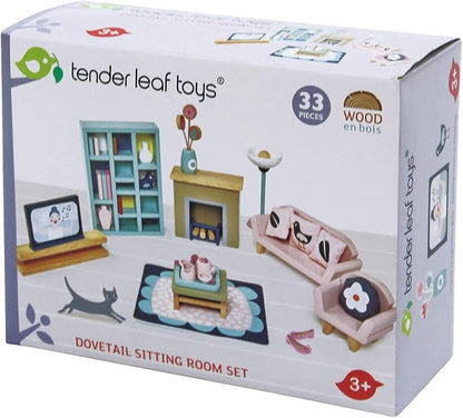 Tender Leaf Toys - Dovetail Dollhouse Accessories - Detailed Wooden Furniture Sets and Room Decor - Encourage Creative and Imaginative Fun Play for Children - Age 3+