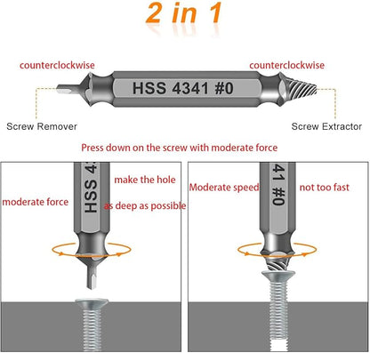 Damaged Screw Extractor Set,Christmas Stocking Stuffers for Adults Men Him | Gifts for Men,Mens Gifts for Dad,Husband,Stripped Screws Bolt Drill Bit Tools for Easy Removal of Rusty Broken Screw