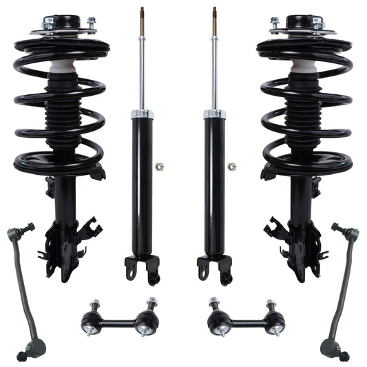 Detroit Axle - 8pc Strut Shock Kit for 2002-2006 Nissan Altima V6 3.5L, 2 Rear Shock Absorbers 2 Front Struts with Coil Spring 4