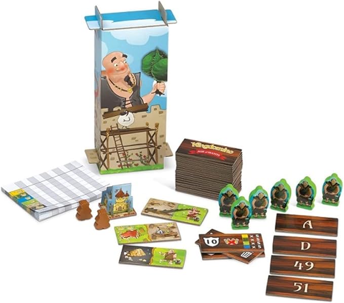 Strategy Board Game Extension for Kids, Teens and Family, Tabletop Game Nights, Ages 8 & Up, 2 to 5 Players, Kingdomino Age of Giants Expansion by Blue Orange Games