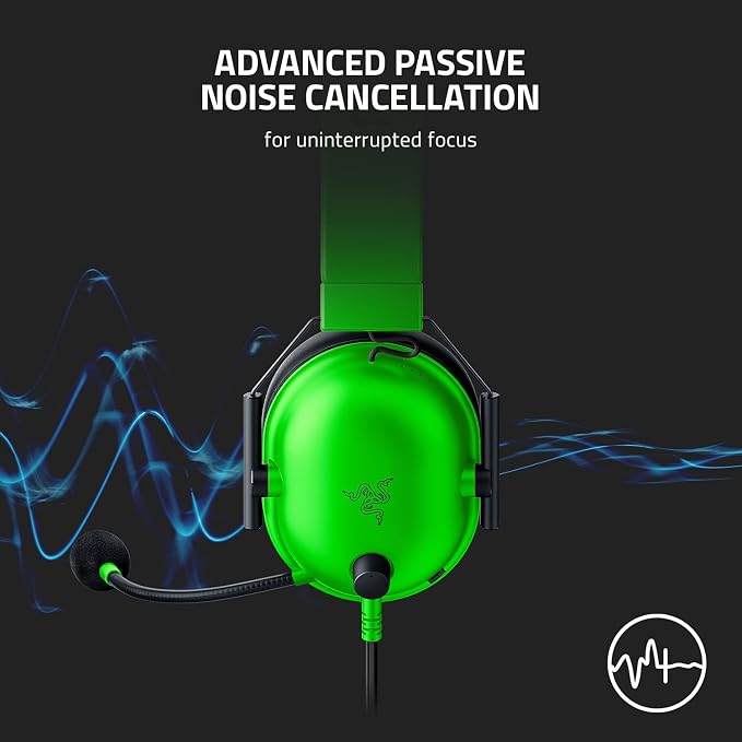 Razer BlackShark V2 X Gaming Headset, 3.5mm Audio Jack, Green