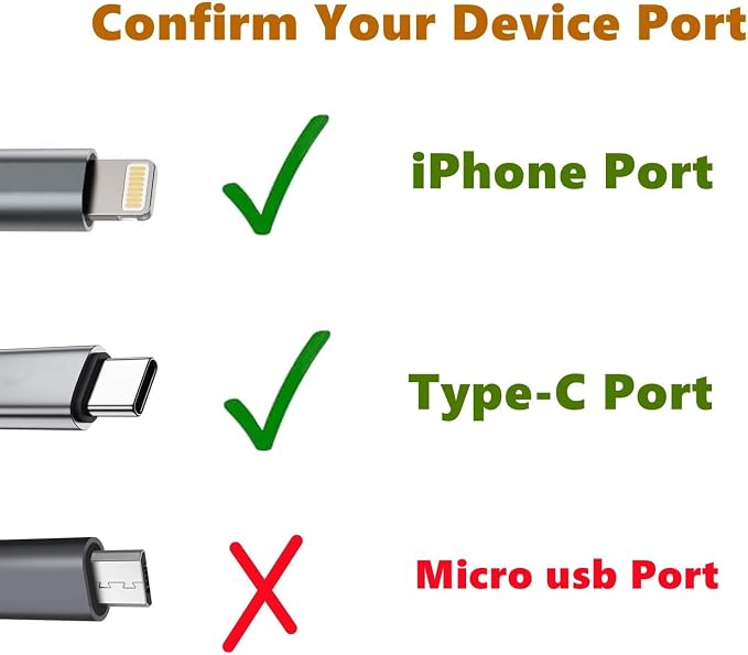 Type USB C 2-in-1 Cell Phone Fan, for iPhone All Series 7 8 X 11 12 13 14 15 16 17 XS XR Plus Mini Pro Max SE, for Samsung Galaxy S, Z Fold Flip, A1/A2/A3/A5 Series, M1/M3/M5, Note Series (Color x6)