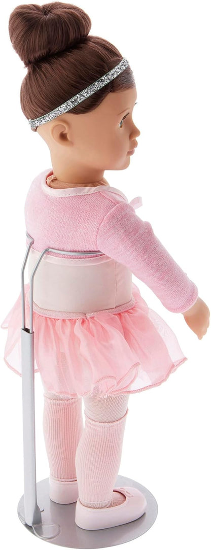 Plymor DSP-90S Silver Adjustable Doll Stand, fits 15, 16, 17, 18, 19, 20, and 21 inch Dolls, Waist is 3" - 4" wide, 8" - 11" around, Pack of 12