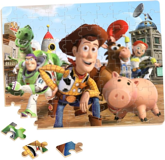 100 Pieces Jigsaw Puzzles for Kids Ages 4-8,Cute Toy Puzzles,Kid Boys Girls Children Learning Educational Puzzless Portable Box Pack Toys