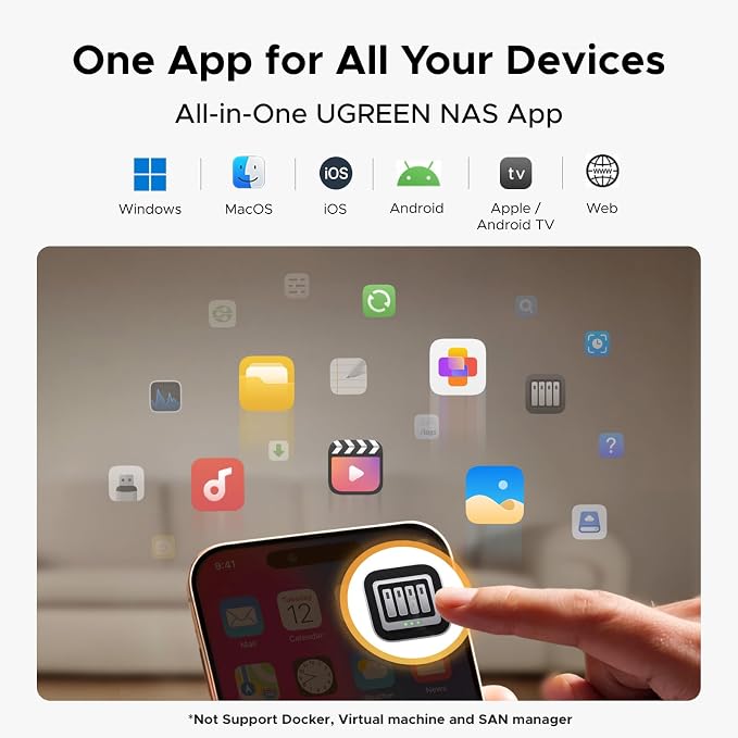 UGREEN NAS DH2300 2-Bay Desktop NAS, Support Capacity 64TB (Diskless) | Remote Access, AI Photo Album, Beginner Friendly System, 4GB RAM on Board,1GbE, 4K HDMI, Network Attached Storage (Diskless)
