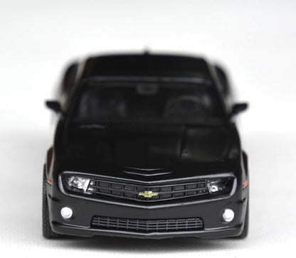Tianmei 1:32 Scale Supercar Styling Alloy Die-Cast Car Model Collection Decoration Ornaments, Kids Play Vehicle Toys with Pull Back Action and Open Doors (Camaro - Black)