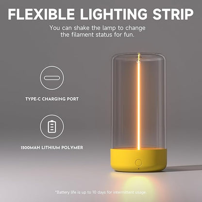 Mini Minimalist Table Lamp Cordless LED Desk Lamp Rechargeable Modern Night Lights Portable Nightstand Lamps Unique Ambient Light Mood Lighting for Bedroom, Beside, Nursery
