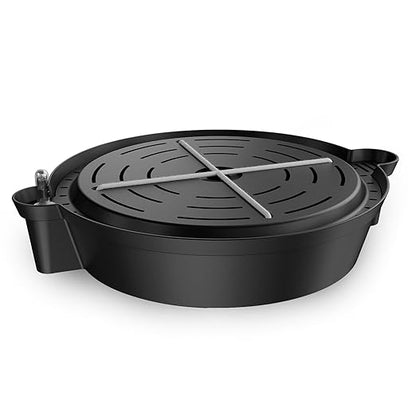 AC Infinity Self-Watering Fabric Pot Base XL, 4-Pack Auto-Irrigation Water Delivery System with Reservoir Meter, Extra Large Elevated Plant Saucers for Indoor Grow Tents, Greenhouses, Outdoor Gardens