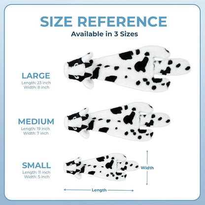 Best Pet Supplies Squeaky Dog Toys with Soft Durable Fabric for Small, Medium and Large Pets Interactive Toy for Indoor Play, Supports Active Biting and Play - Cow, Medium