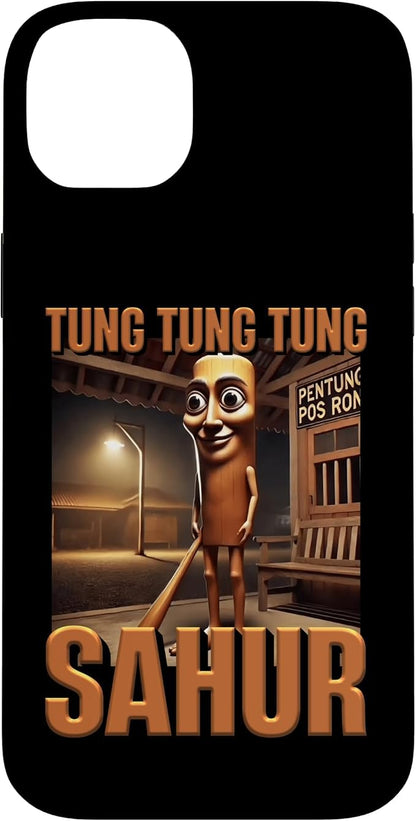 Internet Hilarious Meme AI Character Tung Tung Tung Sahur Case for iPhone 14 Plus