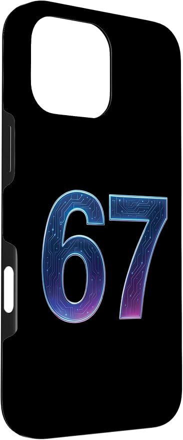 67 Meme Ai Quantum Number 67th Six Seven Tech Digital Future Case for iPhone 16 Pro Max